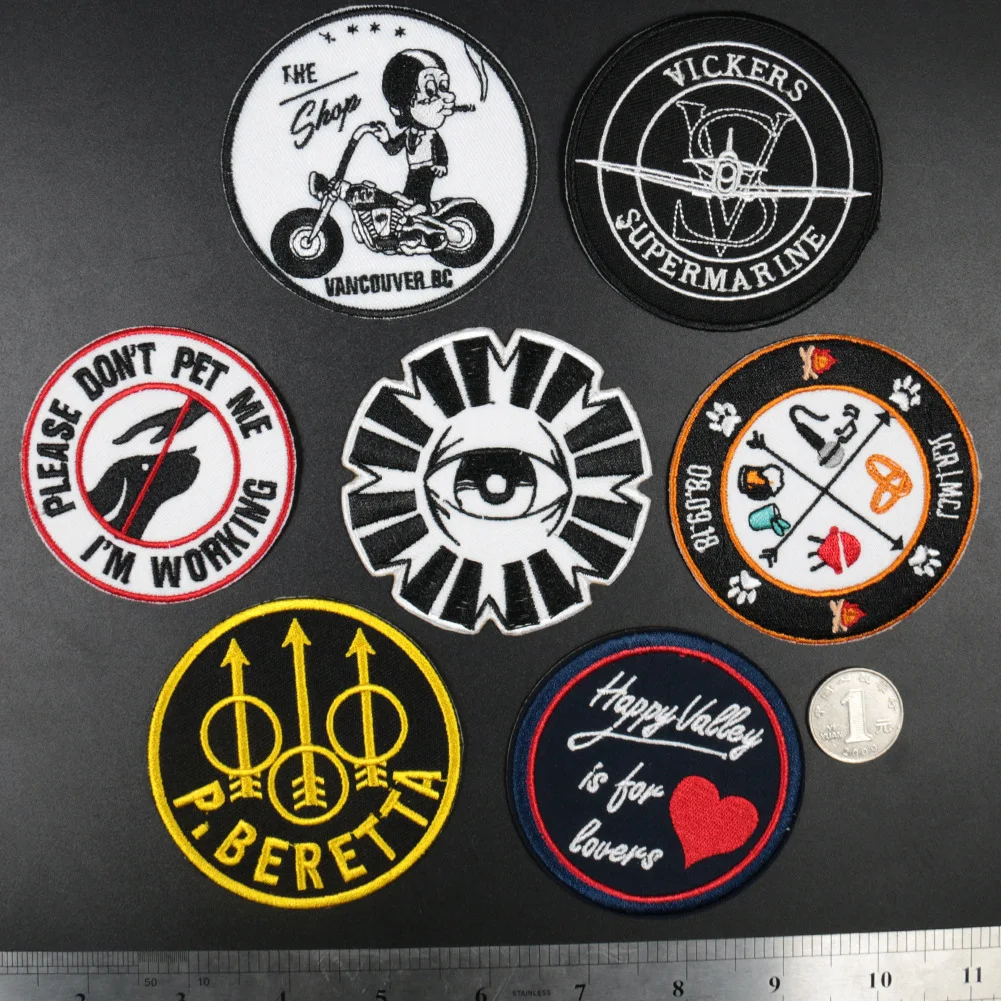 PGY Dark Punk Embroidered Appliques Iron On patches for Clothing Round Motorcycle Bikers Badges Diy Clothes Hat Accessories
PGY Dark Punk Embroidered Appliques Iron On patches for Clothing Round Motorcycle Bikers Badges Diy Clothes Hat Accessories