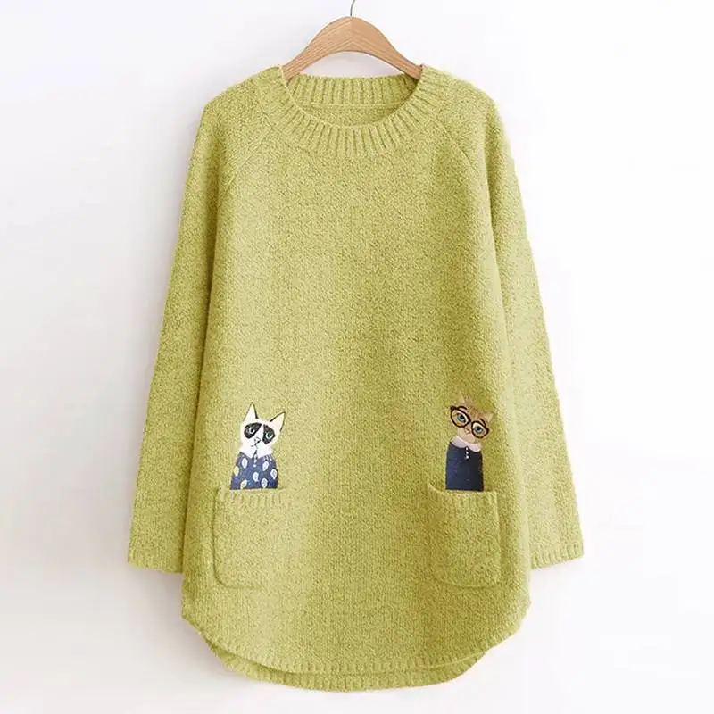 New Fashion Women Sweaters Ladies Autumn Long Sleeve Pullovers Cartoon Pull Femme Hiver Jumpers Winter Plus Size Knitted Sweater
New Fashion Women Sweaters Ladies Autumn Long Sleeve Pullovers Cartoon Pull Femme Hiver Jumpers Winter Plus Size Knitted Sweater