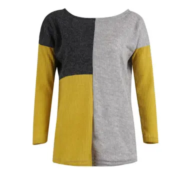 Ladies Long Sleeve Soft Knit Sweater Top Women Autumn Round Neck Knitted Ribbed Jumper Patchwork Round Neck Sweaters
Ladies Long Sleeve Soft Knit Sweater Top Women Autumn Round Neck Knitted Ribbed Jumper Patchwork Round Neck Sweaters