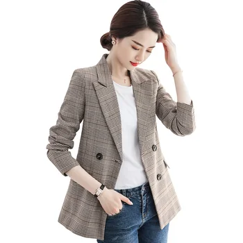 2019 Blazer Mujer Latticed Suit Jacket Woman's Autumn And Winter Leisure Fashion With Retro Lattice Pattern Women Blazer
2019 Blazer Mujer Latticed Suit Jacket Woman's Autumn And Winter Leisure Fashion With Retro Lattice Pattern Women Blazer