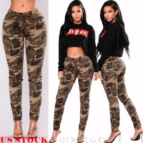 New Stylish Women Camouflage High Waist Trousers Casual Pants Military Army Combat Sweatpants S-XL
New Stylish Women Camouflage High Waist Trousers Casual Pants Military Army Combat Sweatpants S-XL