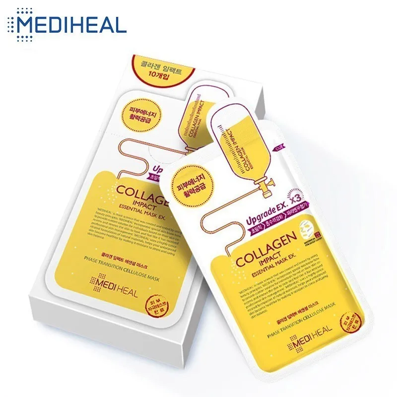 1PC Mediheal Collagen Korean Face Mask Moisturizing Facial Sheets Cosmetics Tightening Lifting Shrink Pores Whitening Skin Care
1PC Mediheal Collagen Korean Face Mask Moisturizing Facial Sheets Cosmetics Tightening Lifting Shrink Pores Whitening Skin Care