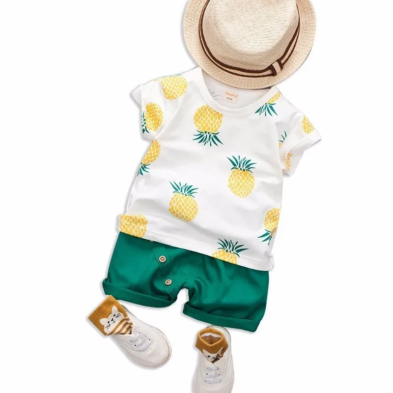 New Baby Boys Girls Summer Clothes Cotton Sets Printed Fruit Sports Suit Infant T Shirt Shorts Children'S Clothing Tracksuits
New Baby Boys Girls Summer Clothes Cotton Sets Printed Fruit Sports Suit Infant T Shirt Shorts Children'S Clothing Tracksuits