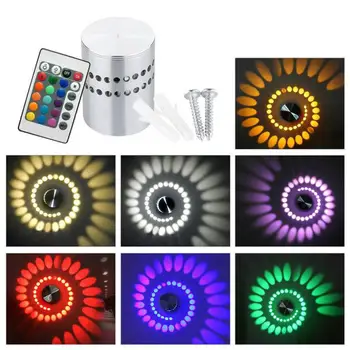 RGB Spiral Hole LED Wall Lamp 3W Dimmable Spiral Lamp + Remote Control Surface Install Mini Light For Game Room Bar
RGB Spiral Hole LED Wall Lamp 3W Dimmable Spiral Lamp + Remote Control Surface Install Mini Light For Game Room Bar