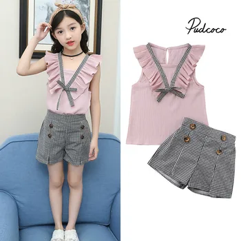 Brand 2019 New Summer Casual Children Sets Plaid Pink Tank+ Short Pants Girls Clothing Sets Kids Summer Suit For 2-7 Years
Brand 2019 New Summer Casual Children Sets Plaid Pink Tank+ Short Pants Girls Clothing Sets Kids Summer Suit For 2-7 Years