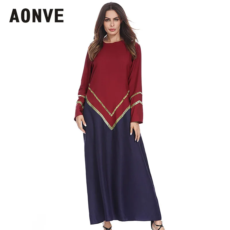 Aonve Turkish Abaya For Muslim Women Islamic Long Robe Moroccan Kaftan Musulman Fashion Patchwork Color Abayas M-2XL
Aonve Turkish Abaya For Muslim Women Islamic Long Robe Moroccan Kaftan Musulman Fashion Patchwork Color Abayas M-2XL