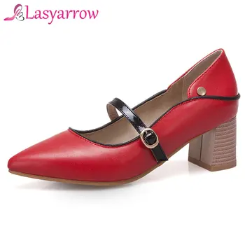 Lasyarrow Office Ladies Shoes For Work Dress Punk Style High Heels Pumps Buckle Strap Shallow Pointy Pumps Large Size 32-50 J552
Lasyarrow Office Ladies Shoes For Work Dress Punk Style High Heels Pumps Buckle Strap Shallow Pointy Pumps Large Size 32-50 J552