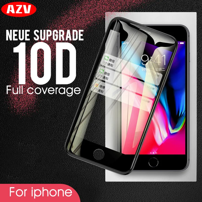 10D Curved Edge Screen Protector Tempered Glass For iPhone 7 8 6 6s Plus 5 5S SE Protective Glass On For iPhone X XS Max XR Film
10D Curved Edge Screen Protector Tempered Glass For iPhone 7 8 6 6s Plus 5 5S SE Protective Glass On For iPhone X XS Max XR Film