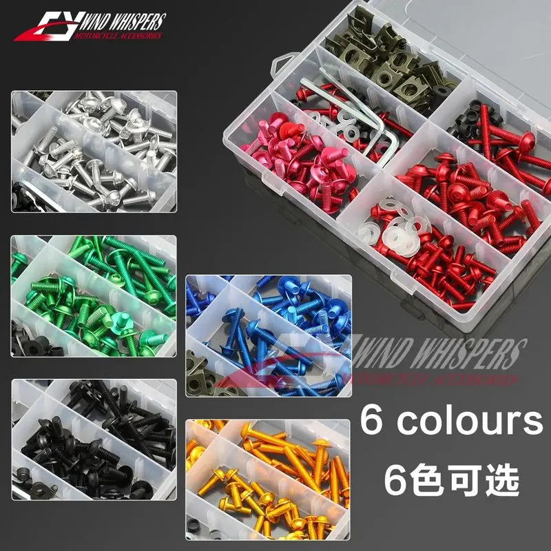 Racing body Shell Universal Aluminium Fairing Bolt Screws with Clip For S1000RR HP4 K1600GT R1200R CBR600 ZX-6R GSXR1000 R1 R6
Racing body Shell Universal Aluminium Fairing Bolt Screws with Clip For S1000RR HP4 K1600GT R1200R CBR600 ZX-6R GSXR1000 R1 R6