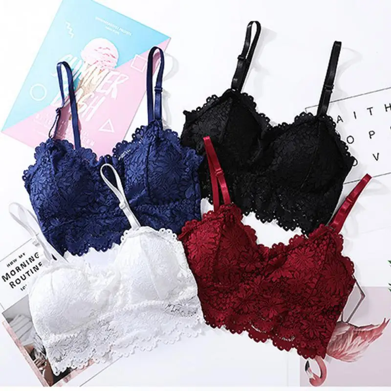 New Fashion Women Lace Bra Sexy Sling Camisole Adjustable Strap Vest Padded Shopping Floral Vest Free Size Bra^
New Fashion Women Lace Bra Sexy Sling Camisole Adjustable Strap Vest Padded Shopping Floral Vest Free Size Bra^
