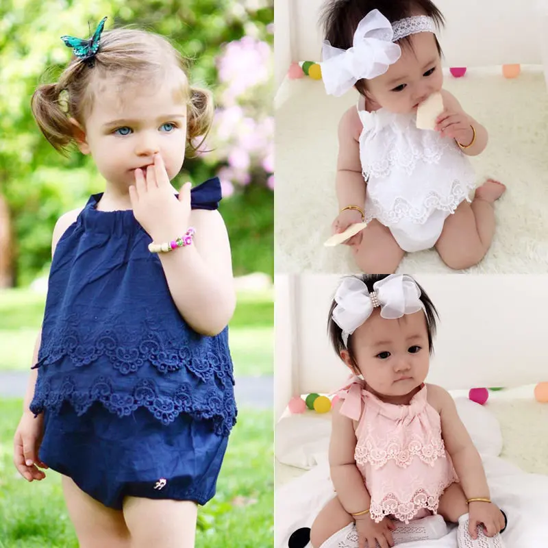 2019 Summer Pink White Lace Romper Baby Girls Crocheted Sleeveless Spaghetti straps Jumpsuit Outfit Sunsuit Flower Clothes 0-18M
2019 Summer Pink White Lace Romper Baby Girls Crocheted Sleeveless Spaghetti straps Jumpsuit Outfit Sunsuit Flower Clothes 0-18M