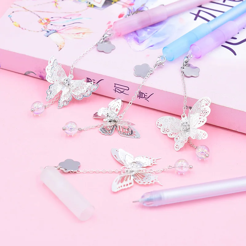 0.5mm Kawaii Candy Color Gel Pen Metal Butterfly Pendant Neutral Pens For Writing kids Gifts School Supplies Korean Stationery
0.5mm Kawaii Candy Color Gel Pen Metal Butterfly Pendant Neutral Pens For Writing kids Gifts School Supplies Korean Stationery