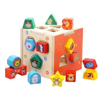 Wooden Educational Shape Sorting Cube Classic Wooden Toy With 15 Shapes Blocks, Early Development Toys For Kids Toddler
Wooden Educational Shape Sorting Cube Classic Wooden Toy With 15 Shapes Blocks, Early Development Toys For Kids Toddler