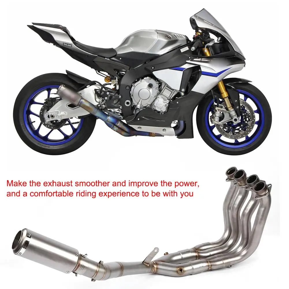 Motorcycle Full Exhaust System Header Mid-pipe Slip-on Muffler for Yamaha YZF-R1 MT-10 2015 2016 2017 2018 NEW
Motorcycle Full Exhaust System Header Mid-pipe Slip-on Muffler for Yamaha YZF-R1 MT-10 2015 2016 2017 2018 NEW