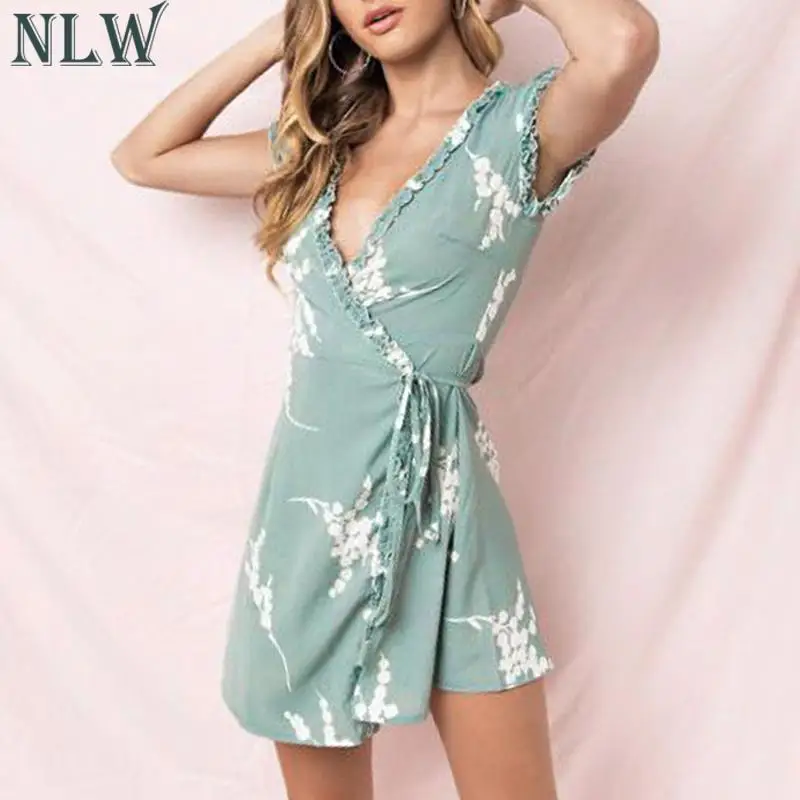 NLW Floral Short Dress 2019 Women Summer Chiffon Sash Wrap Casual Dresses Elegant Ruffle Beach V Neck Sexy Dress Retro Vestidos
NLW Floral Short Dress 2019 Women Summer Chiffon Sash Wrap Casual Dresses Elegant Ruffle Beach V Neck Sexy Dress Retro Vestidos