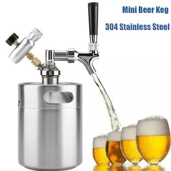 2L Homebrew Growler Mini Keg Stainless Steel Beer Growler Mini Beer Keg,beer Bottle,barrels Home Brewing Making Bar Tool
2L Homebrew Growler Mini Keg Stainless Steel Beer Growler Mini Beer Keg,beer Bottle,barrels Home Brewing Making Bar Tool