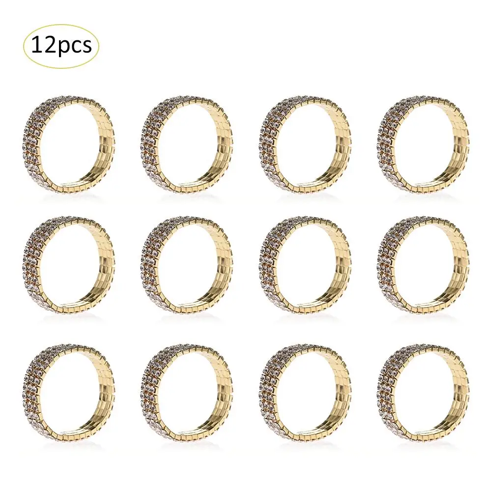 12pcs/set Elastic Stretchy Rhinestone Napkin Rings for Wedding Receptions Gift Holiday Banquet Dinner Christmas Table Decoration
12pcs/set Elastic Stretchy Rhinestone Napkin Rings for Wedding Receptions Gift Holiday Banquet Dinner Christmas Table Decoration