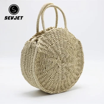 2019 Moroccan Palm Basket Bag Women Hand Woven Round Straw Bags Natural Oval Beach Bag Big Tote Circle Handbag Dropshipping DC04
2019 Moroccan Palm Basket Bag Women Hand Woven Round Straw Bags Natural Oval Beach Bag Big Tote Circle Handbag Dropshipping DC04