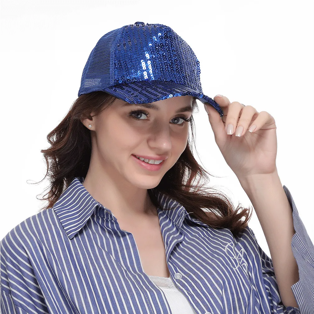 Women Sequined Glitter Baseball Caps Snapback Hat Mesh Ponytail Messy Bun Fashion Summer Hat Female Adjustable Hip Hop Caps
Women Sequined Glitter Baseball Caps Snapback Hat Mesh Ponytail Messy Bun Fashion Summer Hat Female Adjustable Hip Hop Caps