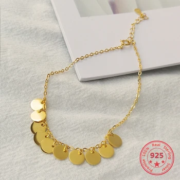 Korea Hot Style Pure 925 Sterling Silver for Women Delicate Fashion Gold Wafer Tassel Bracelets Jewelry
Korea Hot Style Pure 925 Sterling Silver for Women Delicate Fashion Gold Wafer Tassel Bracelets Jewelry
