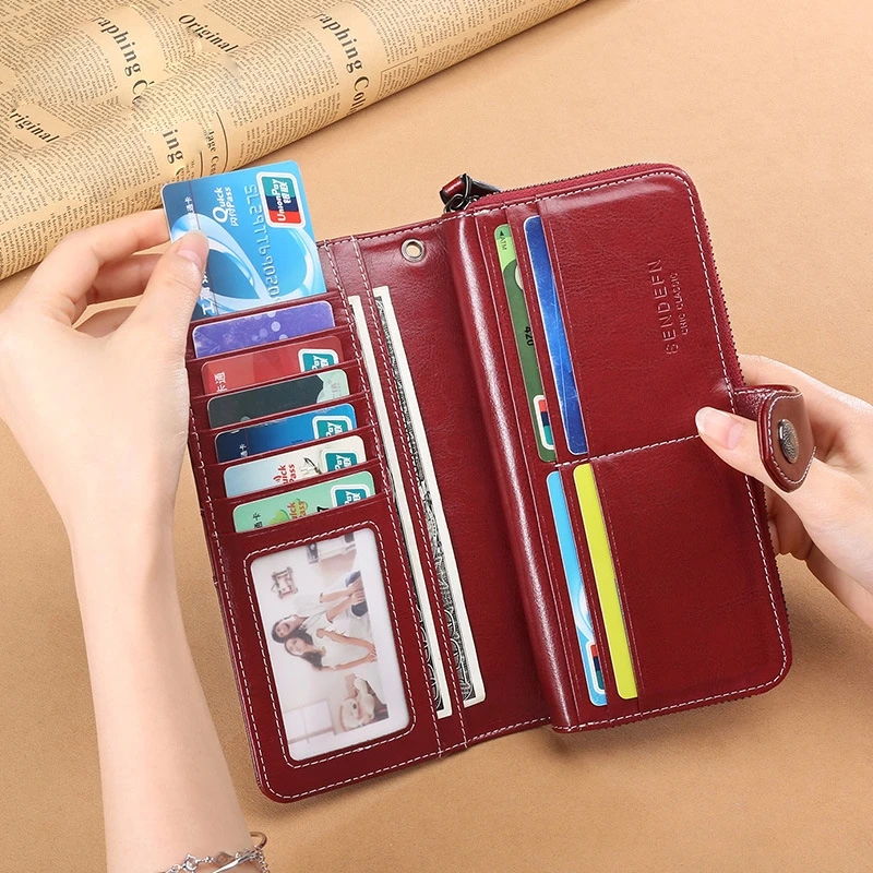 Hot Leather Ladies Long Wallet Two Fold Women's Zipper Retro Oil Wax Leather Wallet Retro
Hot Leather Ladies Long Wallet Two Fold Women's Zipper Retro Oil Wax Leather Wallet Retro