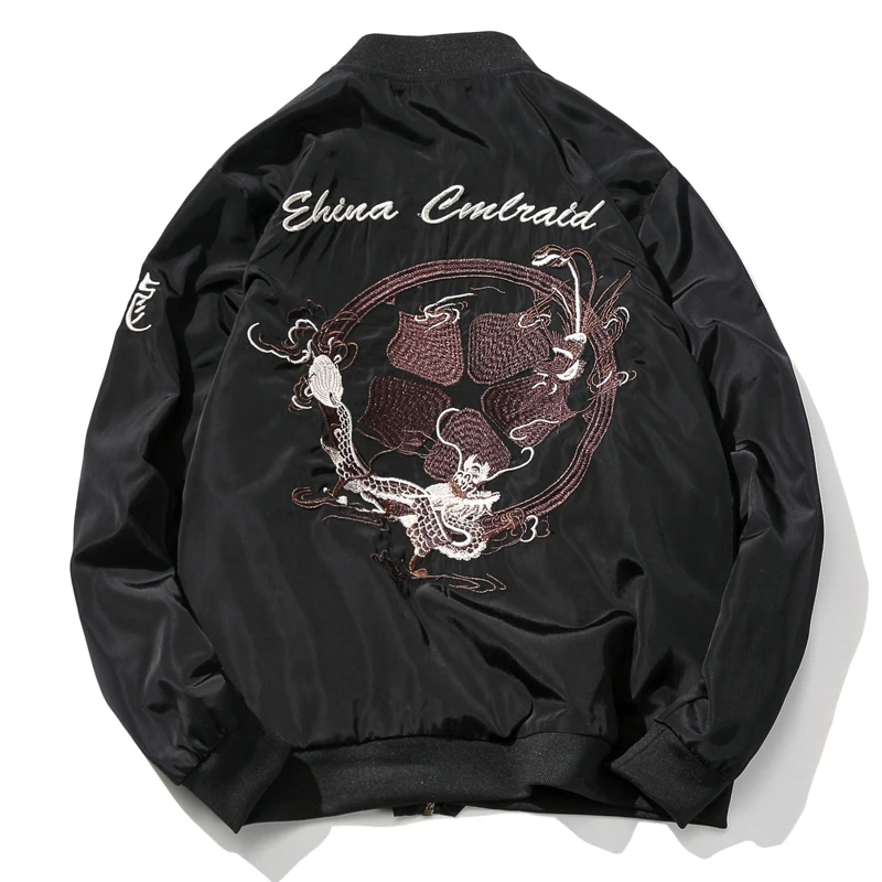 Dropshipping Dragon Embroidery Bomber Jacket Coat Men Hip Hop Outwear Streetwear 2019 Slim Fit Black Clothes Plus Size 5xl Ws391
Dropshipping Dragon Embroidery Bomber Jacket Coat Men Hip Hop Outwear Streetwear 2019 Slim Fit Black Clothes Plus Size 5xl Ws391
