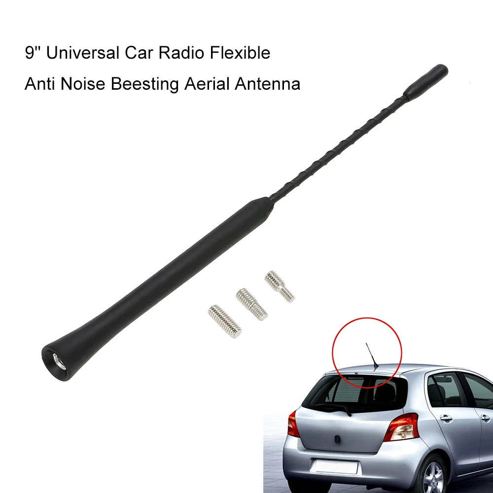 9" Universal Car Radio Flexible Anti Noise Beesting Aerial Antenna Car Accessories For Ford Focus 2 vw Kia Toyota Bmw
9" Universal Car Radio Flexible Anti Noise Beesting Aerial Antenna Car Accessories For Ford Focus 2 vw Kia Toyota Bmw