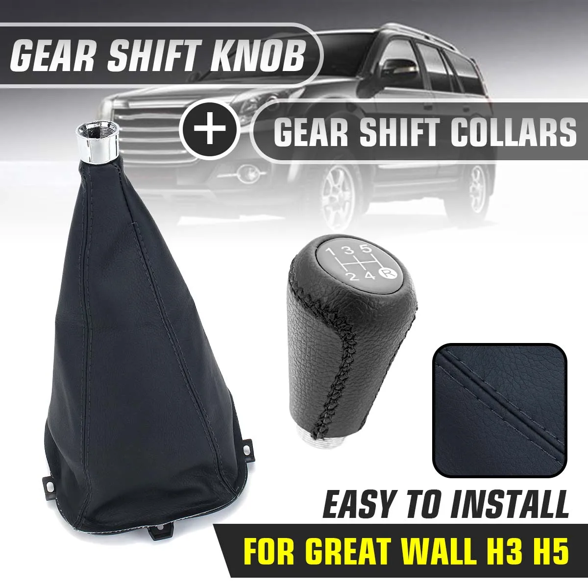 Gear Shift Collars Gear Shift Lever Dust Cover Anti-dust 5 Speed Gear Shift Knob For Great Wall Hover H3 H5 2010 2011 2012 2013
Gear Shift Collars Gear Shift Lever Dust Cover Anti-dust 5 Speed Gear Shift Knob For Great Wall Hover H3 H5 2010 2011 2012 2013