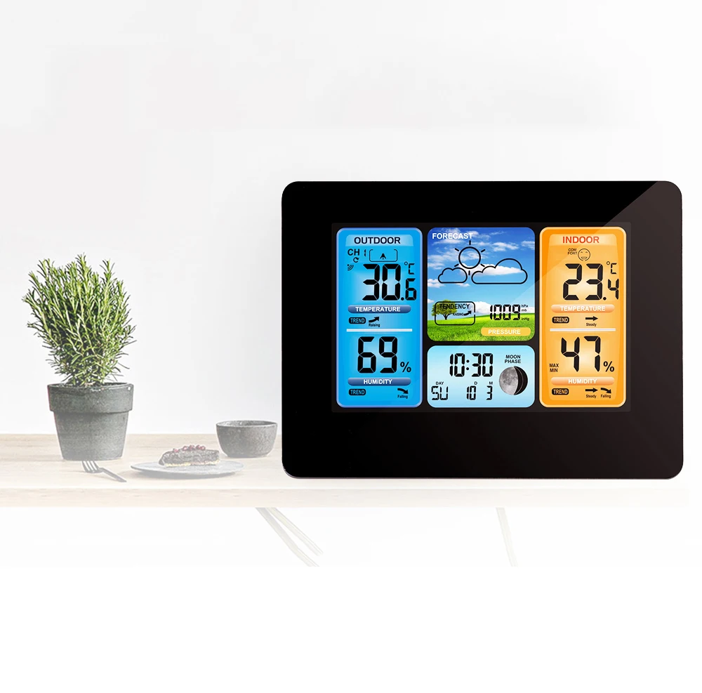 Mayitr LCD Digital Display Clock Wireless Weather Station Calendar Weather Forecast Barometer Hygrometer Thermometer
Mayitr LCD Digital Display Clock Wireless Weather Station Calendar Weather Forecast Barometer Hygrometer Thermometer