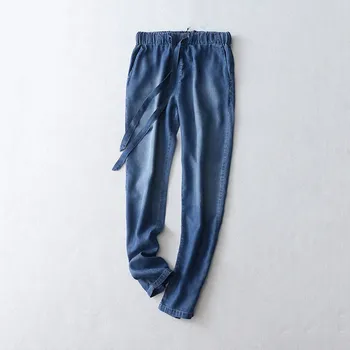 Spring Casual Thin Pencil Pant Women Comfortable Elastic Waist Lace-up Denim Jeans Vintage Long Pencil Jeans
Spring Casual Thin Pencil Pant Women Comfortable Elastic Waist Lace-up Denim Jeans Vintage Long Pencil Jeans