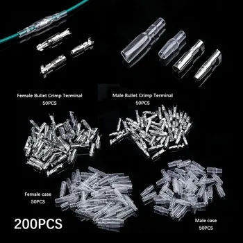 200Pcs 4mm Bullet Crimp Terminal Wire Connectors 50 female + 50 male +50 case + 50 case Crimping Terminal set
200Pcs 4mm Bullet Crimp Terminal Wire Connectors 50 female + 50 male +50 case + 50 case Crimping Terminal set