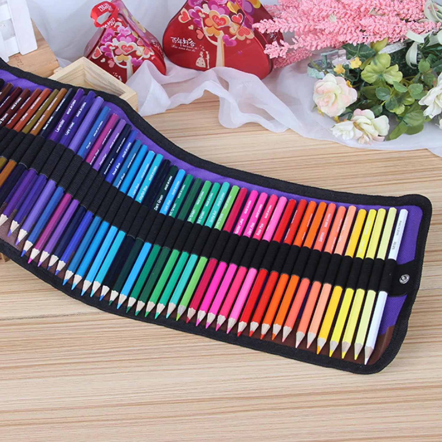 50 Colors Colored Pencils Set with Roll up Canvas Pouch for Children Kids Adults Painting Drawing Supplies
50 Colors Colored Pencils Set with Roll up Canvas Pouch for Children Kids Adults Painting Drawing Supplies