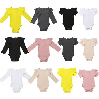 Hot Newborn Baby Girl Clothes Ruffles Sleeve Solid Color Soft Cotton Romper Jumpsuit Playsuit Tops Casual Baby Clothes
Hot Newborn Baby Girl Clothes Ruffles Sleeve Solid Color Soft Cotton Romper Jumpsuit Playsuit Tops Casual Baby Clothes