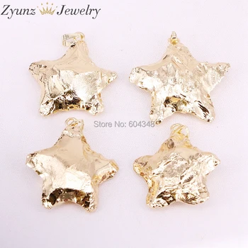 5PCS ZYZ320-5770 Star pendant, Star shape nature stone Pendant with Gold Electroplated, Necklace Pendant
5PCS ZYZ320-5770 Star pendant, Star shape nature stone Pendant with Gold Electroplated, Necklace Pendant