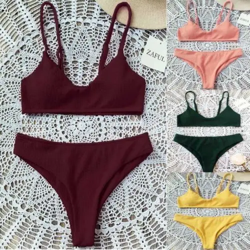 New Women Brazilian Bikini Set Solid color Swimsuit Bandage Swimwear Push-up Padded Beachwear Low Waist Bathing suit biquini
New Women Brazilian Bikini Set Solid color Swimsuit Bandage Swimwear Push-up Padded Beachwear Low Waist Bathing suit biquini