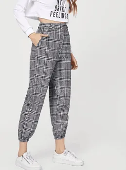 Hirigin Women High Waist Stretch Loose Plaid Close Foot Pants Elastic Ninth Pants Trousers
Hirigin Women High Waist Stretch Loose Plaid Close Foot Pants Elastic Ninth Pants Trousers