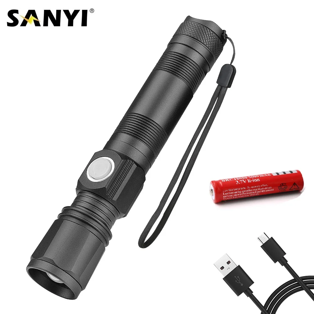3 Modes T6 LED Zoomable Flashlight Tactical Flash Light Portable Lantern USB Rechargeable 18650 Tactical Torch For Night Fishing
3 Modes T6 LED Zoomable Flashlight Tactical Flash Light Portable Lantern USB Rechargeable 18650 Tactical Torch For Night Fishing