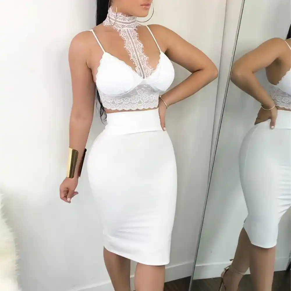 lace top cocktail dress