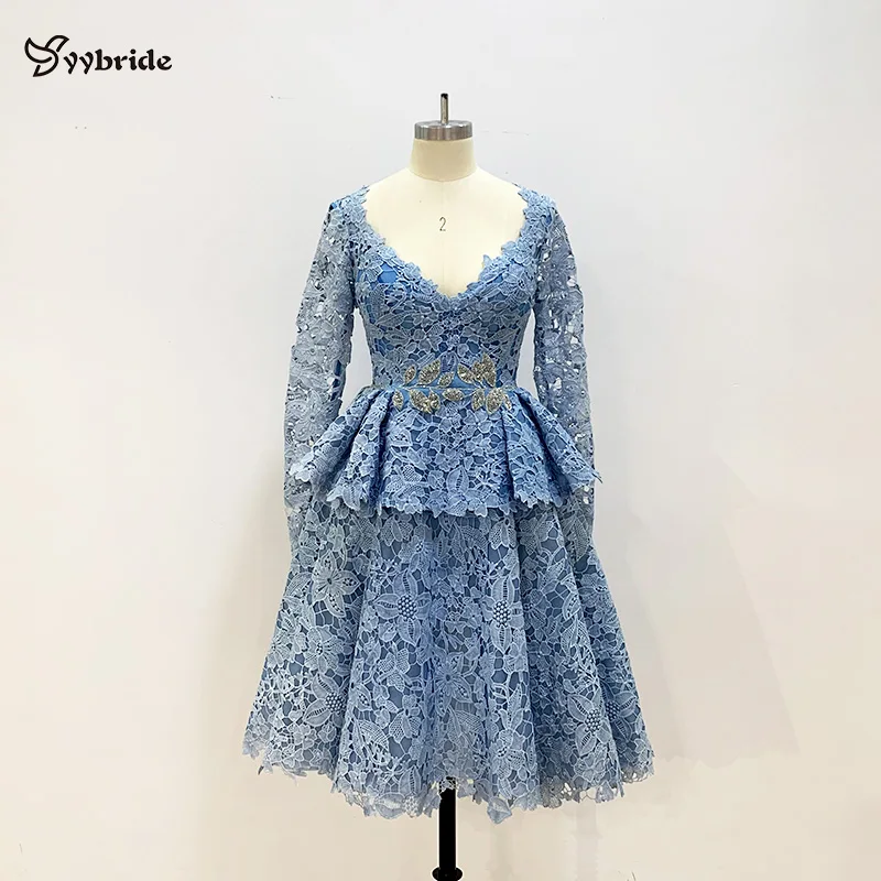 Special Offer Venice Lace Mother of the Bride Dresses V-Neck Knee Lenght Full Sleeves Party Dresses Beading Crystals with Ruched
Special Offer Venice Lace Mother of the Bride Dresses V-Neck Knee Lenght Full Sleeves Party Dresses Beading Crystals with Ruched