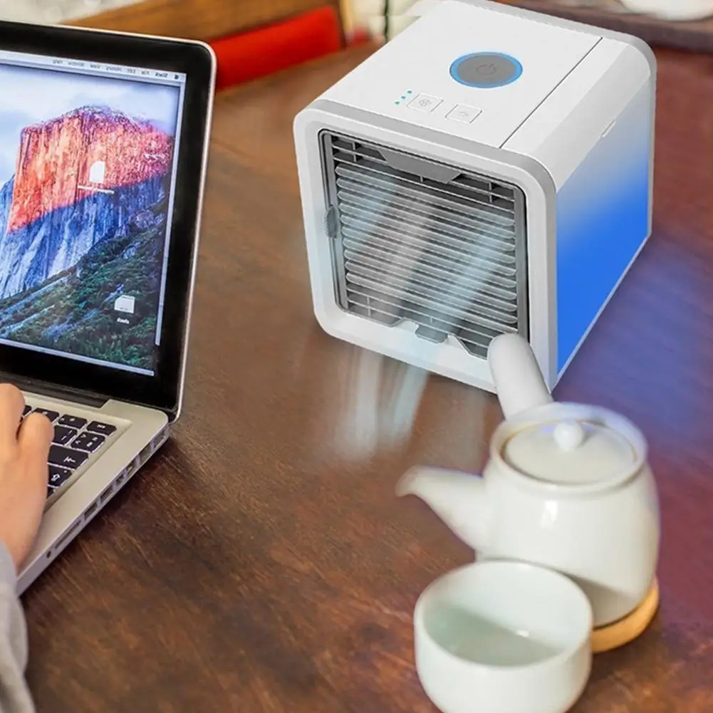 USB Portable Air Conditioner Fan 7 Colors Light Air Cooler Personal Space The Quick Air Cooler Fans Humidifier for Home Office
USB Portable Air Conditioner Fan 7 Colors Light Air Cooler Personal Space The Quick Air Cooler Fans Humidifier for Home Office