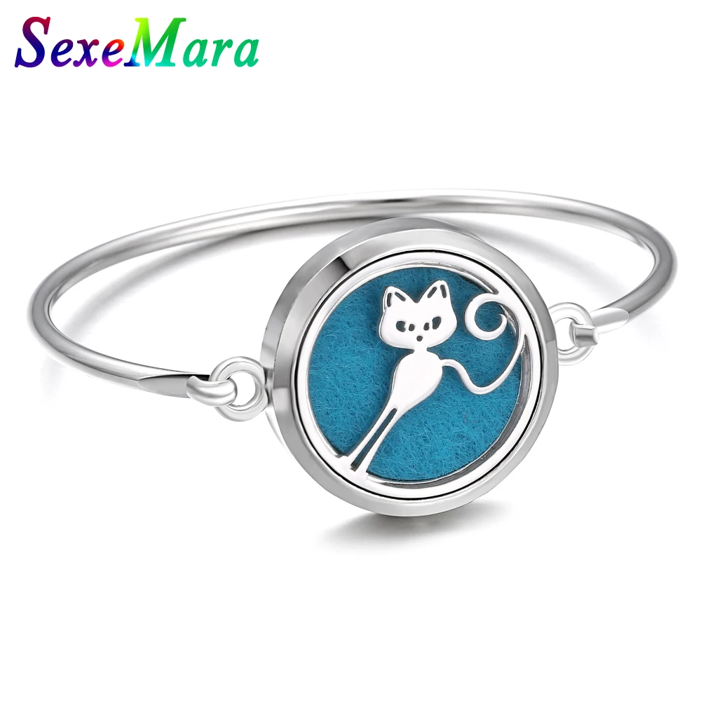 Perfume Bracelet Essential Oil Diffuser Cat Locket Bracelet 316L Stainless Steel Bangle Magnetic Randomly Send 1pcs Pad As Gift
Perfume Bracelet Essential Oil Diffuser Cat Locket Bracelet 316L Stainless Steel Bangle Magnetic Randomly Send 1pcs Pad As Gift
