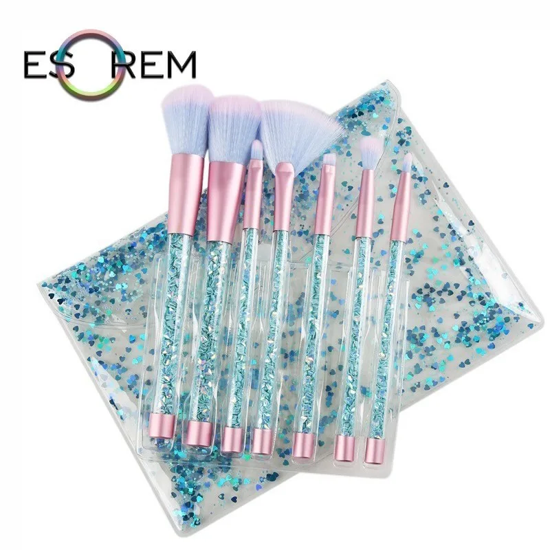 ESOREM 7pcs Cosmetic Makeup Brushes Set Blush Brush Wholesale Lot Quicksand Handle Pink Blue Foundation Maquillajes Para Mujer
ESOREM 7pcs Cosmetic Makeup Brushes Set Blush Brush Wholesale Lot Quicksand Handle Pink Blue Foundation Maquillajes Para Mujer