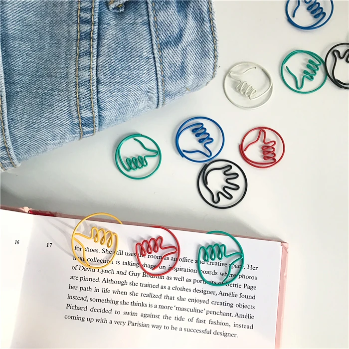 SIXONE 10 Parts / Los Originality Lovely Thumb Modeling Metal Colour Paper Clip Note Mix Photo Decoration Student Stationery
SIXONE 10 Parts / Los Originality Lovely Thumb Modeling Metal Colour Paper Clip Note Mix Photo Decoration Student Stationery