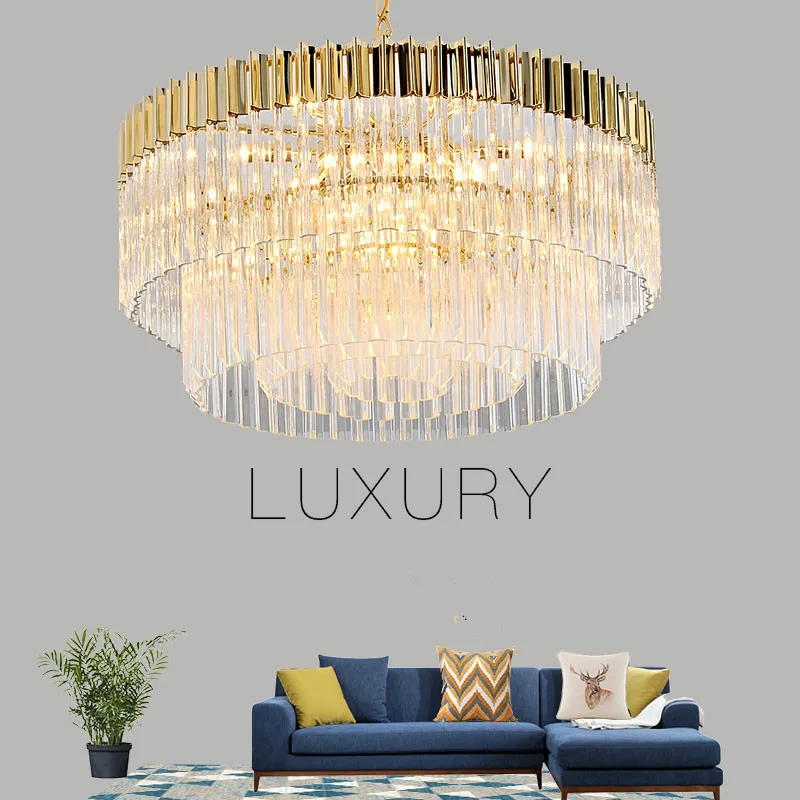 

Post Modern Lustre Deco Gold E14 Led Pendant Lights K9 Crystal Pendant Luminarias Hanging Lamparas Fixtures Led Suspend Lamp