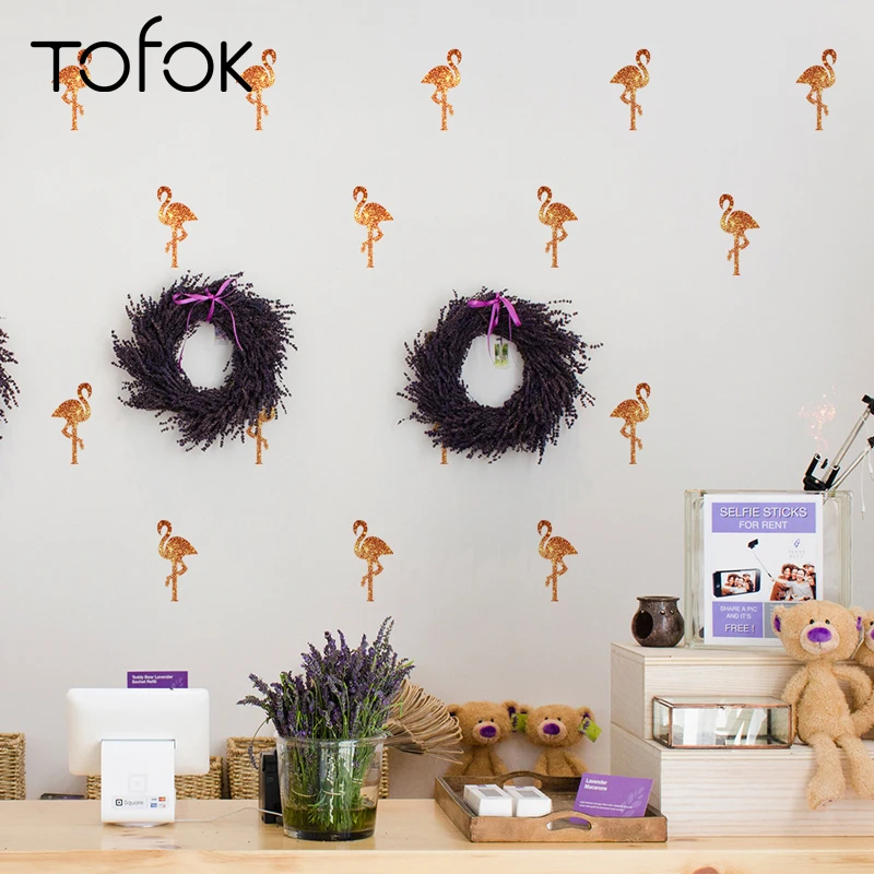 Tofok 15pcs Gold Glitter Flamingo Wall Stickers DIY Living Room Bedroom Children Bedroom Art Mural Nordic Style Free Shipping
Tofok 15pcs Gold Glitter Flamingo Wall Stickers DIY Living Room Bedroom Children Bedroom Art Mural Nordic Style Free Shipping