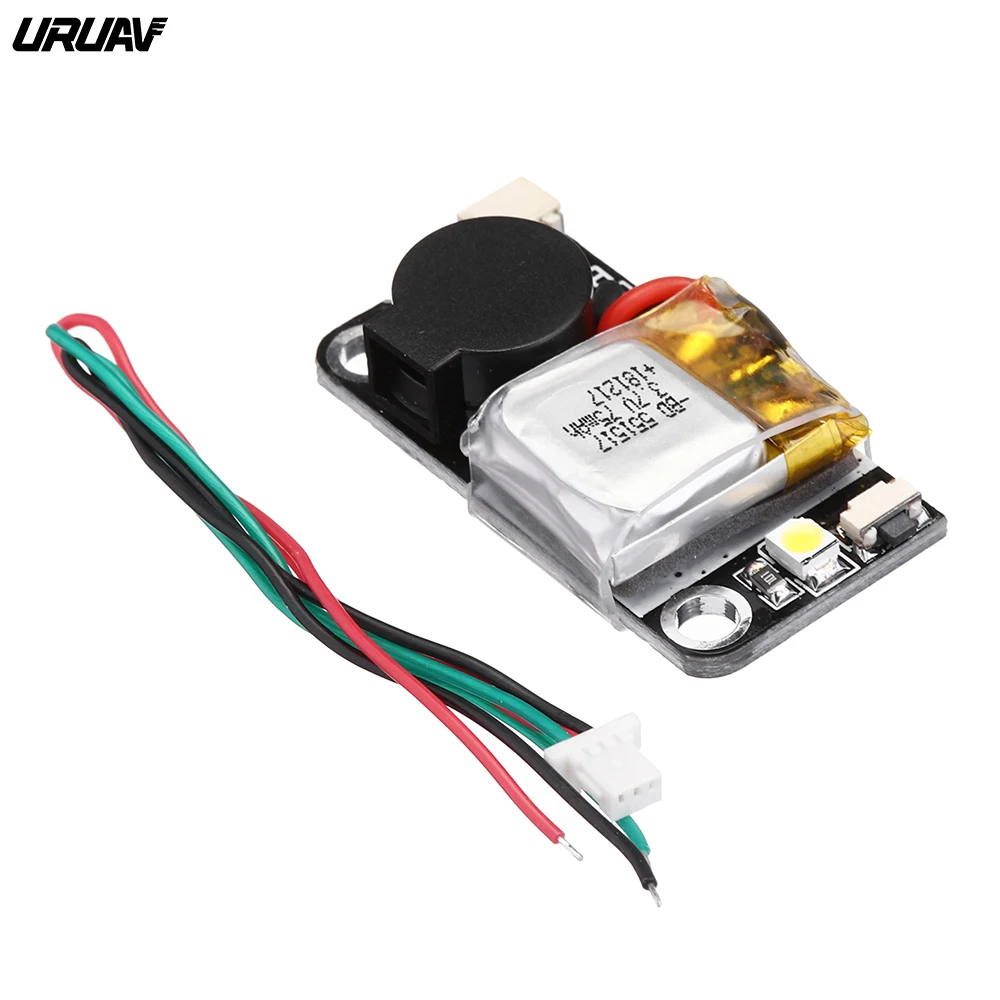 URUAV UR6 5 в 110дб сигнализация BB Buzzer Mini Tacker 36x18 мм и Lipo батарея светодиодный светильник