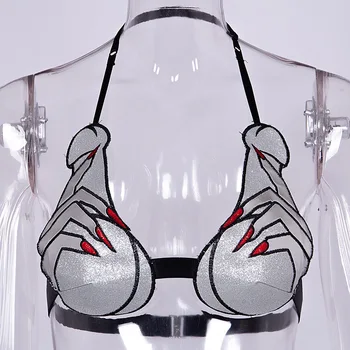 Sexy Women Bras Hand Pattern Print Slim Adjustable Shoulder Strap Tube Tops New Fashion Chic Female Bras
Sexy Women Bras Hand Pattern Print Slim Adjustable Shoulder Strap Tube Tops New Fashion Chic Female Bras