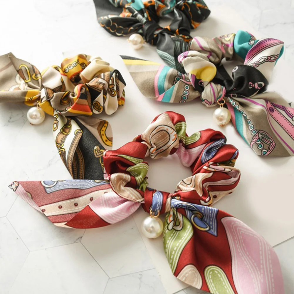 New Fashion Women Elegant Print Bowknot Pearl Elastic Hair Band Hair Scrunchies Hair Rope Exquisite Rubber Band Hair Accessories
New Fashion Women Elegant Print Bowknot Pearl Elastic Hair Band Hair Scrunchies Hair Rope Exquisite Rubber Band Hair Accessories
