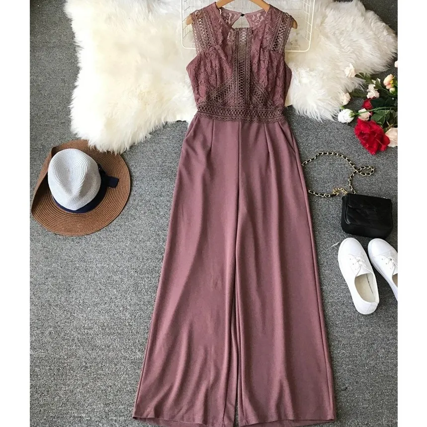 2019 Summer Women Solid Wide Leg Jumpsuits Casual Sexy High Waist Lace Party Jumpsuit Office Lady Loose Long Rompers
2019 Summer Women Solid Wide Leg Jumpsuits Casual Sexy High Waist Lace Party Jumpsuit Office Lady Loose Long Rompers
