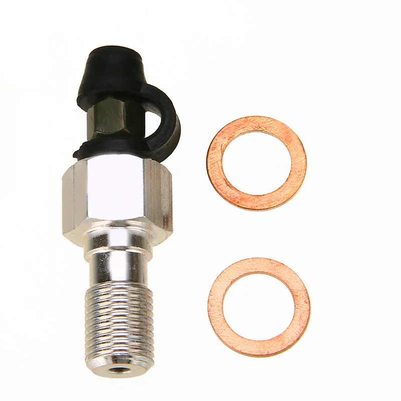 

Universal M10x1.0mm Motorcycle Brake Master Cylinder Caliper Bleed Screw Nipple Banjo Bolt + Dust Cap Car Accessories